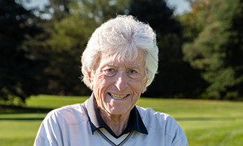 Heart surgery patient Cyril playing golf