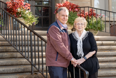 Structural heart patient Kay Veitengruber with husband