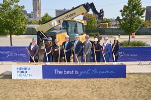 Henry Ford Officials Put Shovels in the Ground at Groundbreaking Ceremony